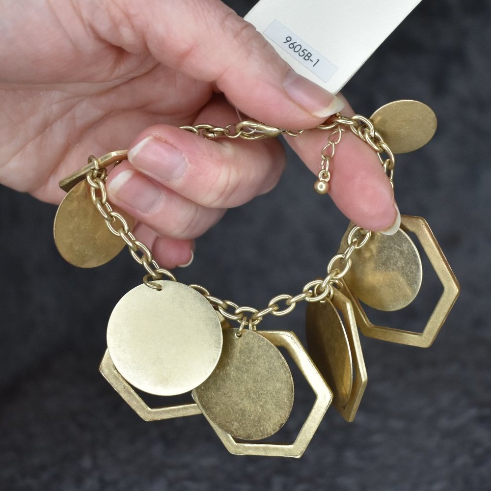 NWT Andante Hexagon and Circle Bracelet